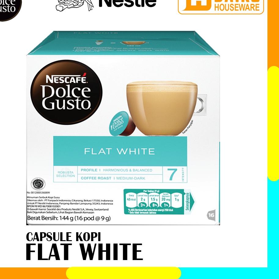 

♙ Capsule NDG Nescafe Dolce Gusto Flat White 1 Box Original Nestle ❁