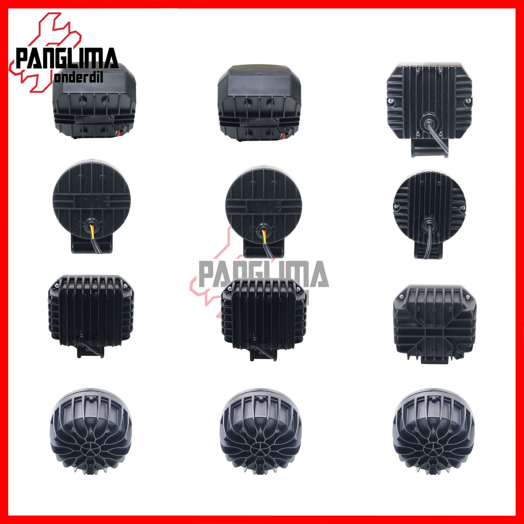 Lampu Tembak Daymaker Bulat Kotak 2 3 Lensa Mode Diam Flash Strobo Kedap Kedip Sorot Waterproof Mini Biru Merah Putih