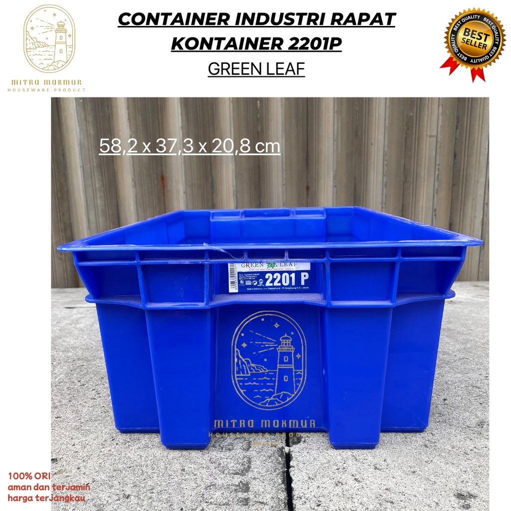 [TERMURAH] CONTAINER BOX INDUSTRI 2201P GREEN LEAF / KONTAINER BOX TUMPUK / KONTAINER MURAH / KERANJANG