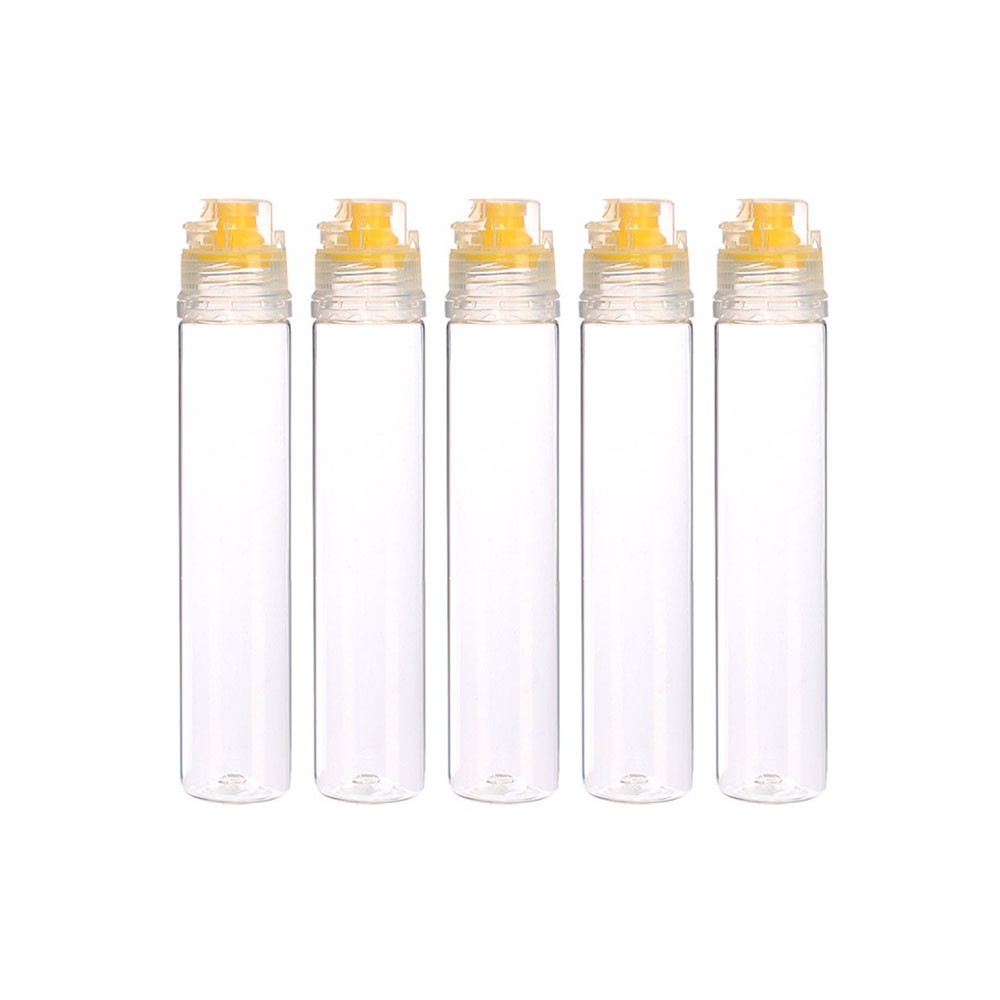 5pcs Madu Subbottling Tutup Flip DIY Kemasan Ekstrusi Untuk Piknik Outdoor Portabel Botol Transparan