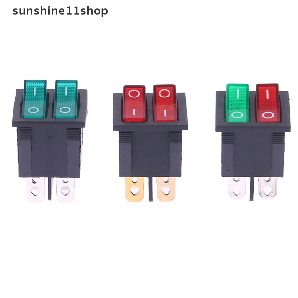 Sho KCD4 KCD6 4/6PIN Saklar Lampu Ganda Rocker Switch ON-OFF Boat Power Switch N