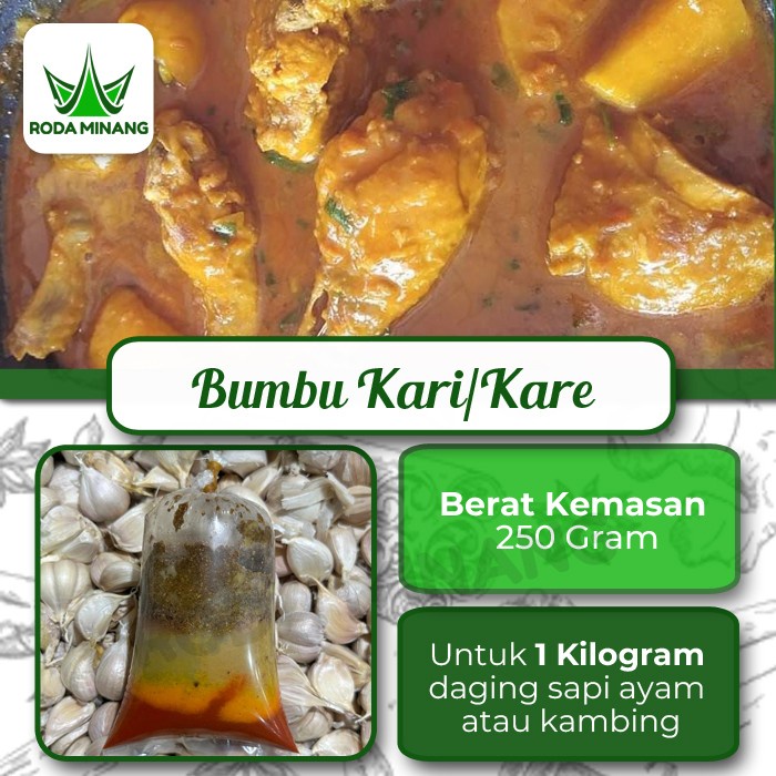 

Bumbu Kari/Kare Giling Basah Halus Bumbu Jadi Masak instant- 250 Gram