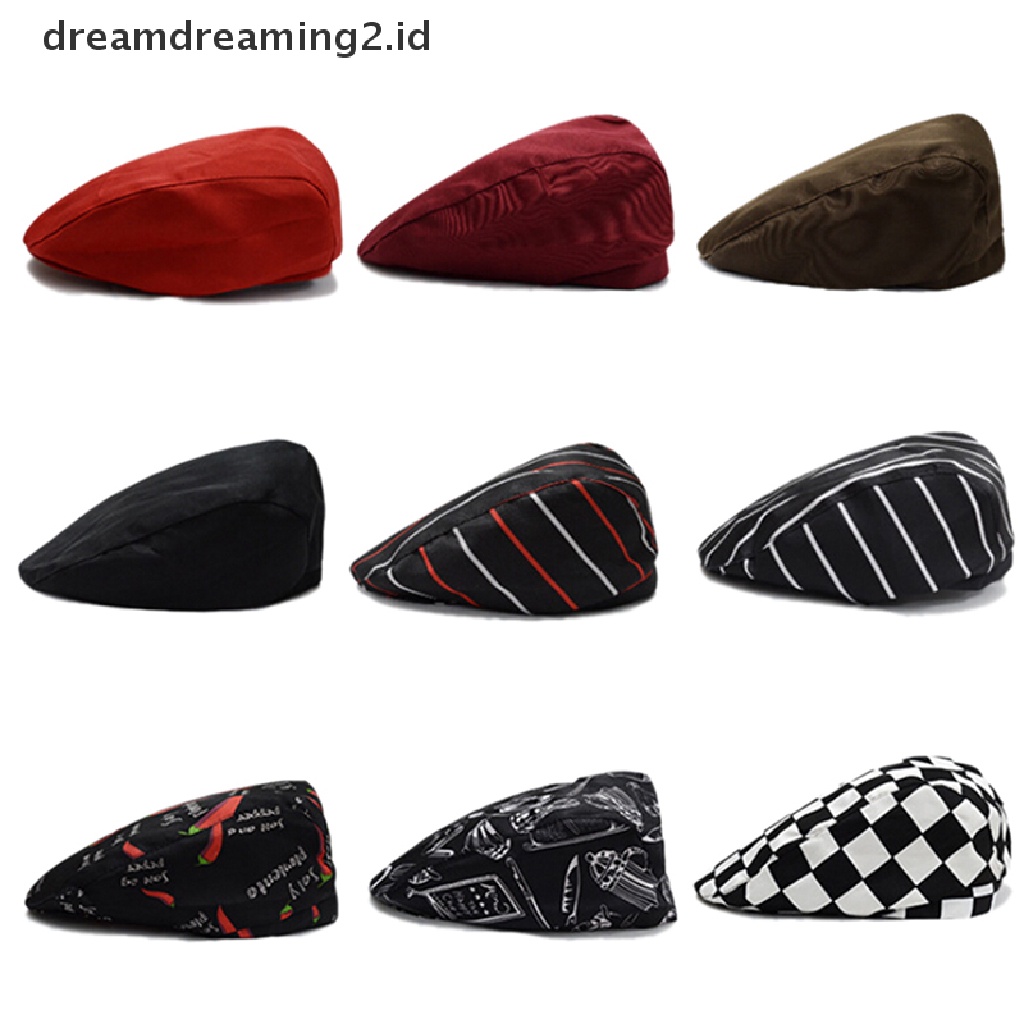 (dream) Topi Baret Pria Fashion Newsboy Driver Solid Katun Cabbie Golf Flat Cap.