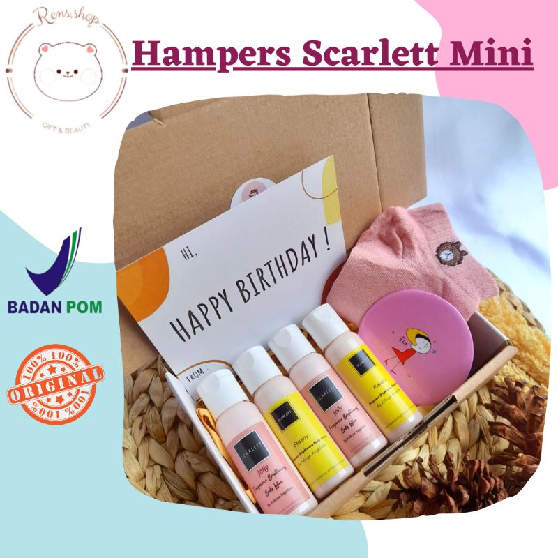 HAMPERS SCARLETT MINI KADO VALENTINE HAMPERS ULTAH MURAH