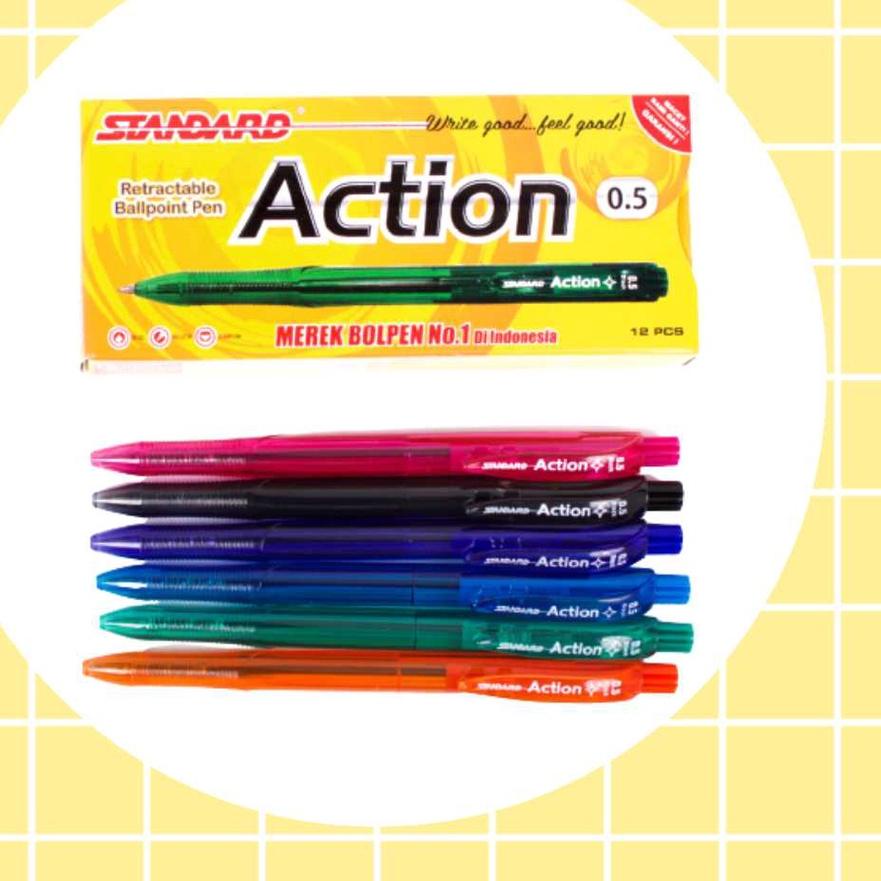 

Original Standard Pen - Action Isi 12 pcs ( Pulpen, Pena, Ballpoint ) !!