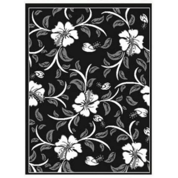 KARPET STANDAR MOMENTO MODERNO 115 x 155cm MONOCROME HITAM PUTIH