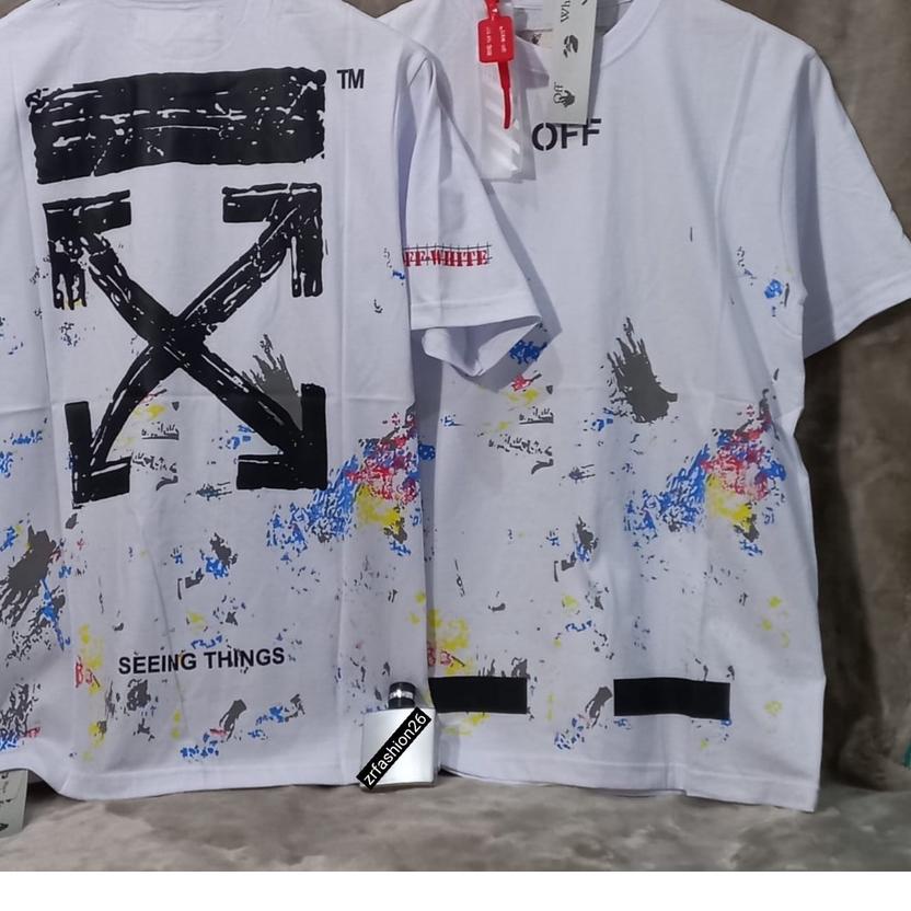 ➾ KAOS OW MIROR 1:1 ORIGAINAL KAOS OW FULL TAG LABEL KARET TSHIRT  PREMIUM KAOS BRANDED 24S KAOS 24S