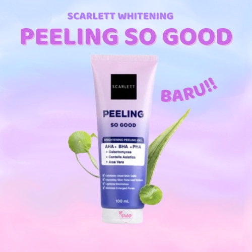 SCARLETT Whitening Peeling So Good 100ml | Brightening Peeling Gel AHA + BHA + PHA Galactomyces Centella Asiatica