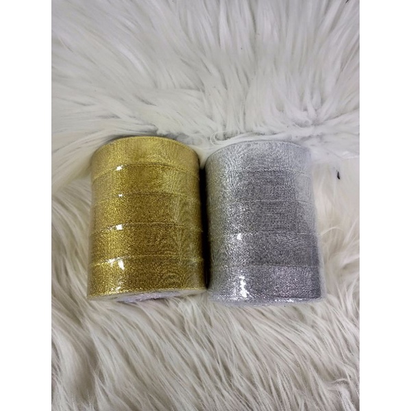 pita gold silver ukuran 2 cm 20 yard per roll