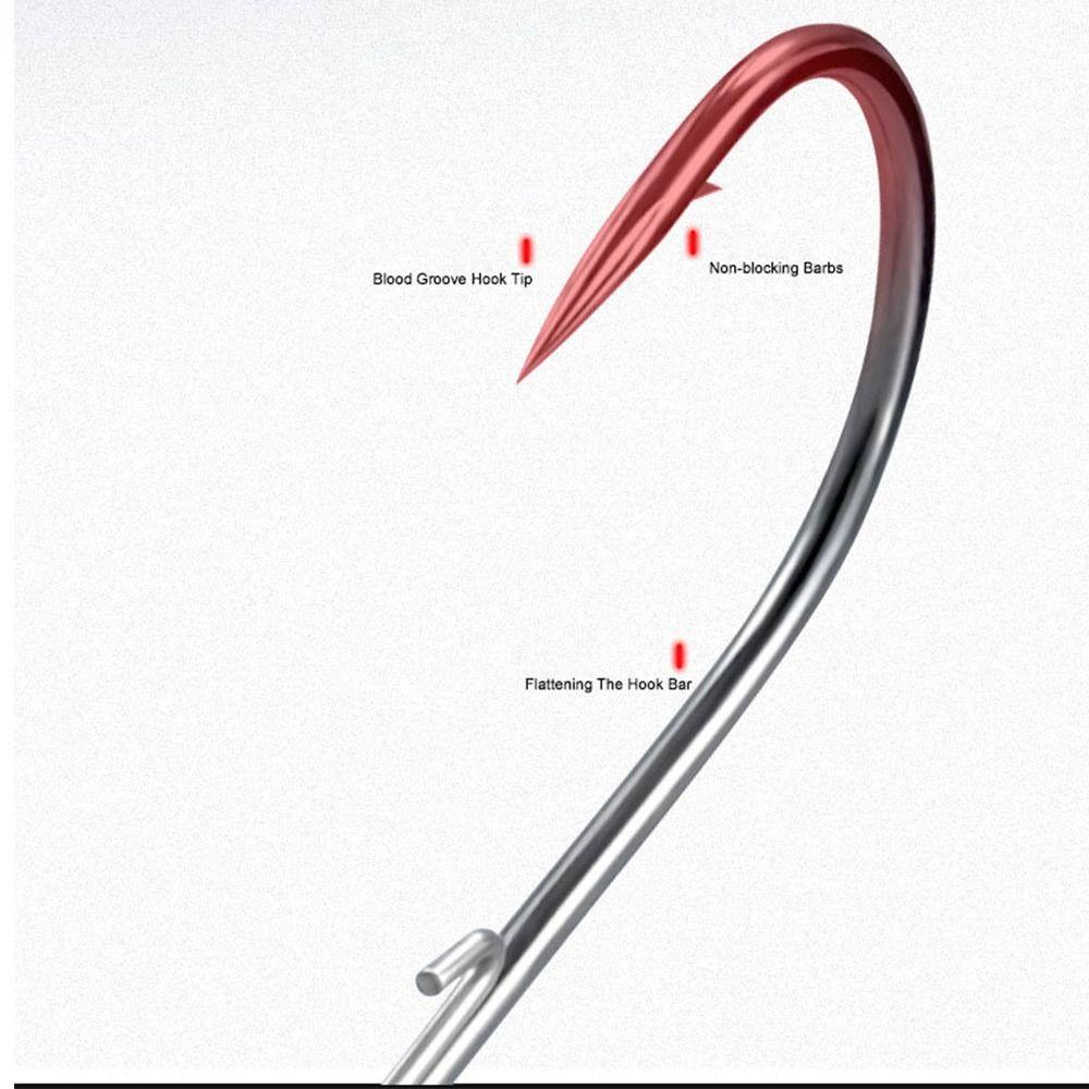 TOP Pengait Kepala Timbel 0.7/1.0 /1.8 /2.5/3.5/5G2# Hook High Quality Duri Tajam Berlubang Carbon Steel