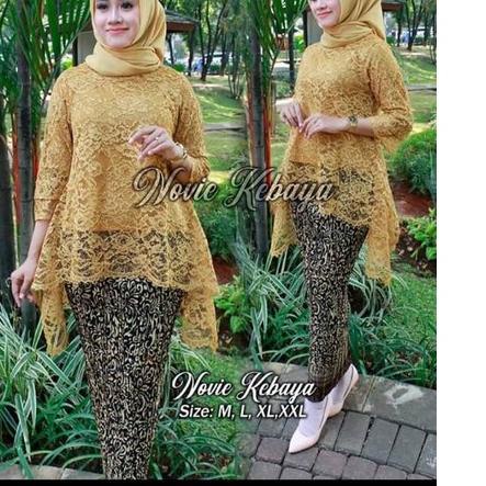 ☂ Setelan kebaya brukat rinjani by novie kebaya / kebaya traditional / kebaya pesta ☇