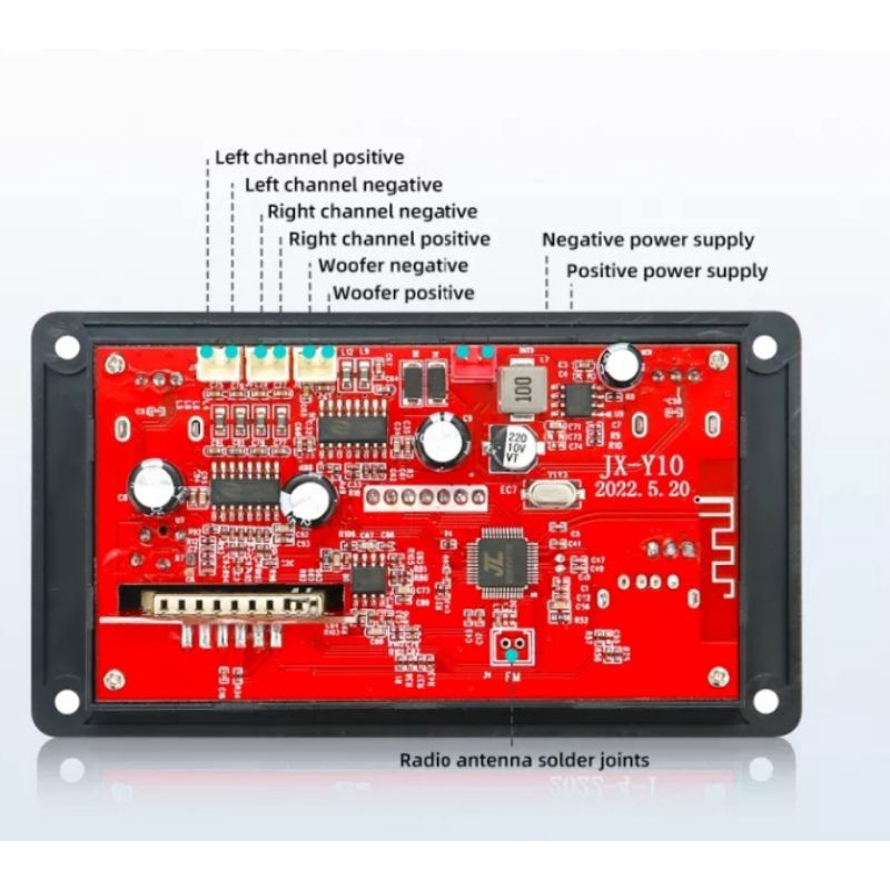 Modul Bluetooth 5.0 Amplifier 2*40W+80W DC 8V 23V Radio FM MP3