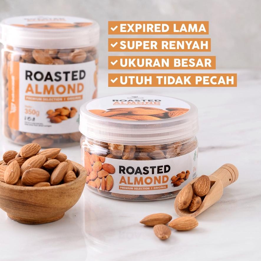 

MALL Kacang Almond Panggang Kupas Premium Organik Roasted Almond Original Natural !!!