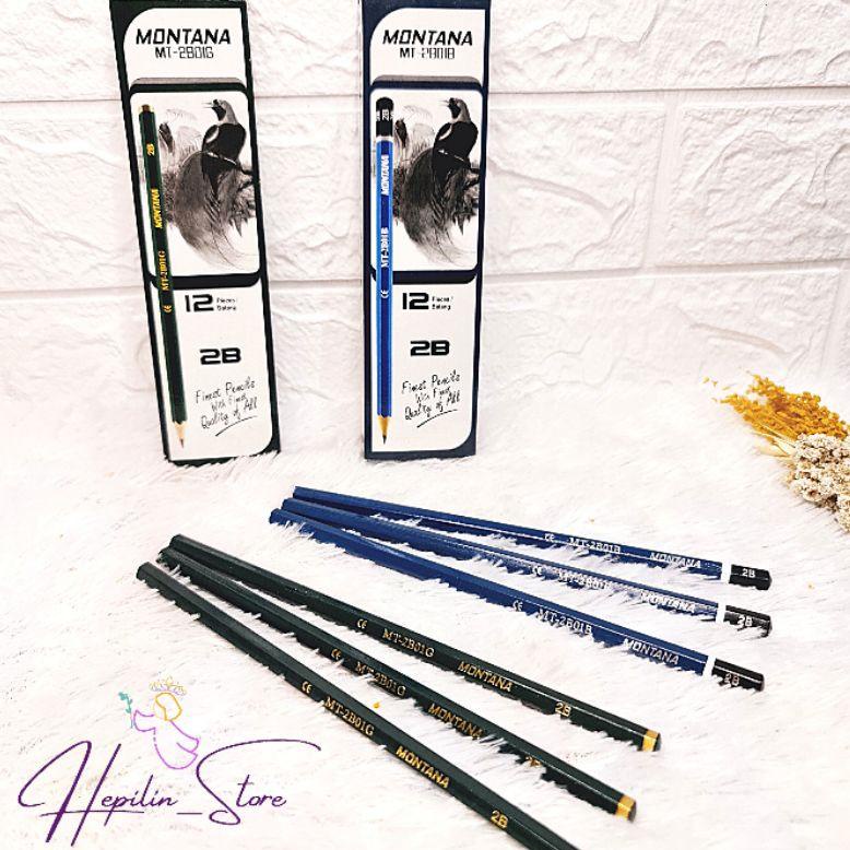

K88 Pensil 2B Montana 1 Lusin ( 12 pcs ) / Pensil 2B for Computer / Pensil Ujian SPECIAL PRICE ず