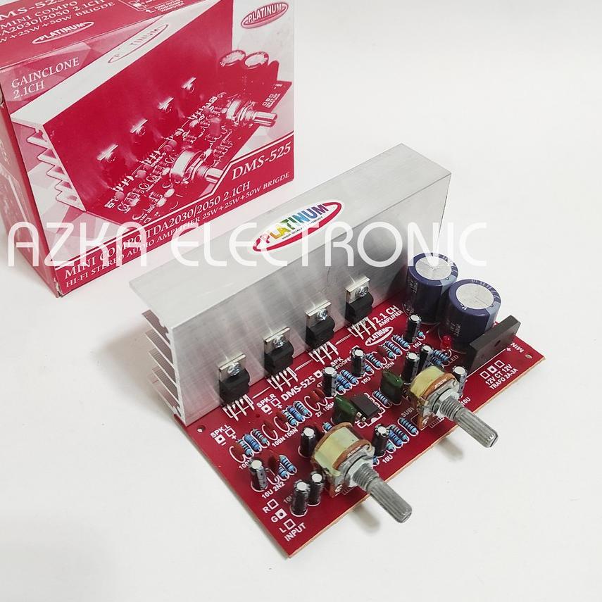 ☇ Kit Power Amplifier Speaker Aktif 2.1 Channel TDA2030 DMS 525 ♩