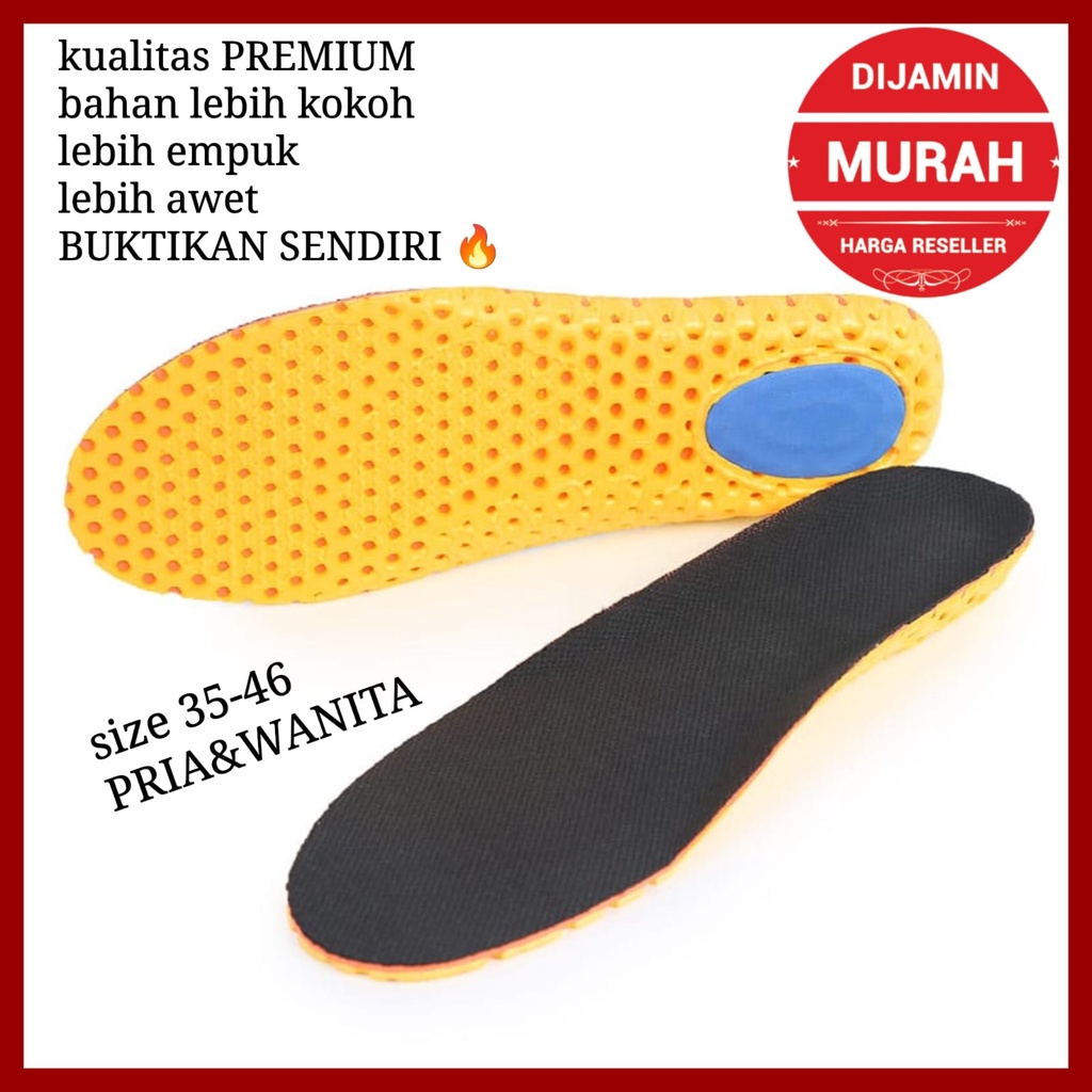 INSOLE SEPATU PRIA DAN WANITA ALAS SEPATU EMPUK SOL SEPATU ANTI AIR UNTUK OLAHRAGA SOL ANTI PANAS