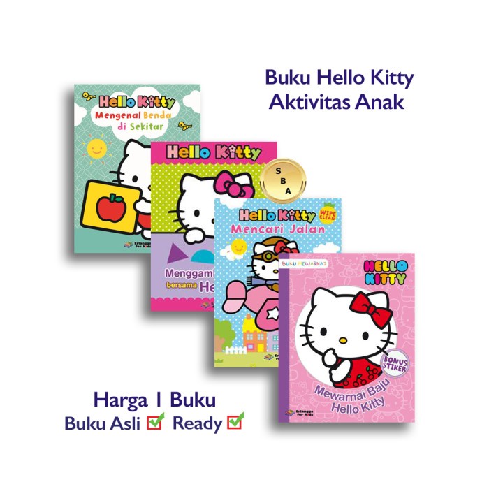 

Buku Hello Kitty Aktivitas Anak Mewarnai Menggambar Mengenal Erlangga