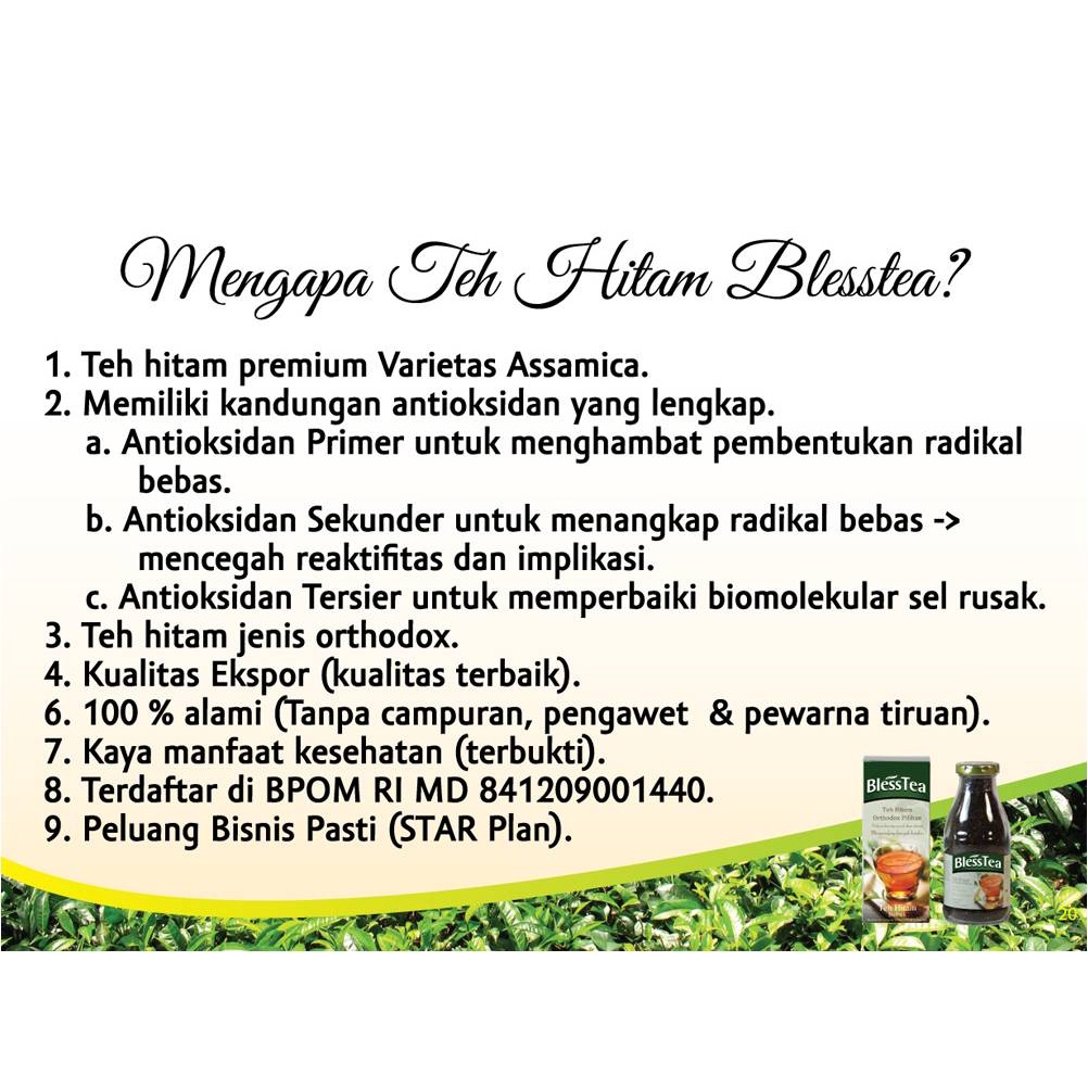 Blesstea Refill isi 70 gr Original 100% | Teh Hitam Pilihan untuk detox