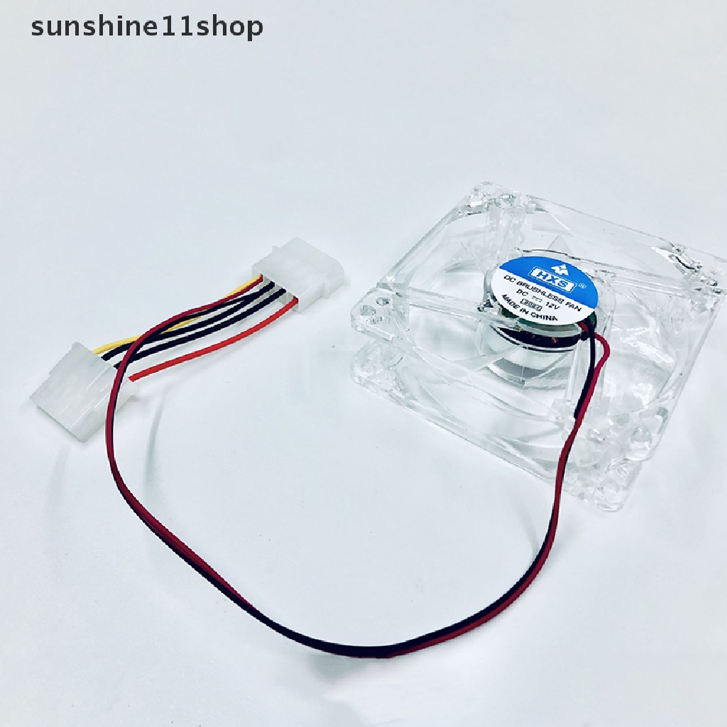 Sho New Kipas Komputer Transparan CPU Cooler Fan 8cm Silent PC Komputer Case Cooler Pendingin Kipas Kinerja Tinggi Dan Tenang CPU PC Cooling Fan N
