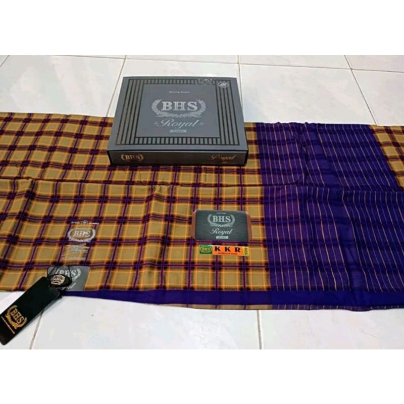 Sarung BHS Royal full sutra  KDT KKR KBS motif kotak jadul