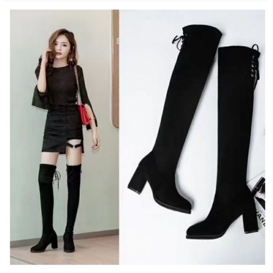 B21 Sepatu Boots Import Murah Wanita Terkini Korea Terlaris Populer B21 Sepatu Boots Korea Fashion High Heels Sepatu Boots Fashion Wanita