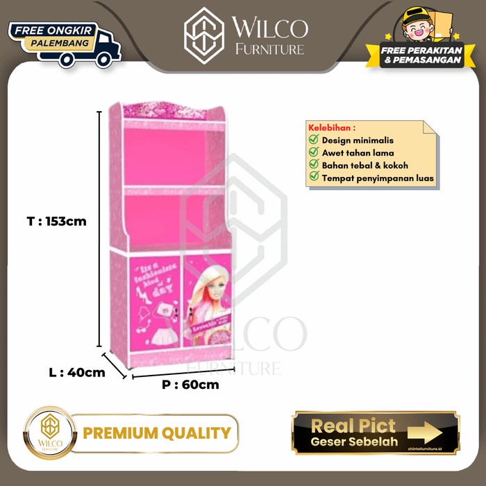 Meja Belajar Karakter Anak+Lemari / Meja Belajar Anak Motif Barbie