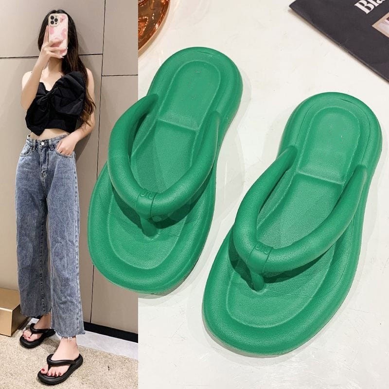 Sandal Jelly MODEL JEPIT Wanita Korean Style Anti Slip Eva Lentur Empuk Motif Polos Warna Warni Sol Rubber Sendal Slippers Super Soft