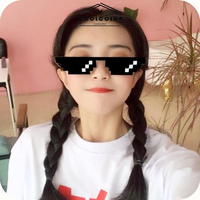 COD❤️Kacamata Hitam Mosaic Fashion Retro Gaya Sunglasses Untuk Pria Dan Wanita- cl