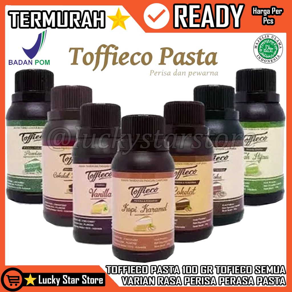 

TOFFIECO PASTA 100 GR TOFIECO MOCCA SUPER MOKA TOFICO VANILLA BUTTER PANDAN ZERO BAKAR COKLAT TOFIECO FLAVOUR FLAVOR PERISA ESSENCE ESEN TOFICO PASTA & RUM TOFFIECO 100 GR PERISA PERASA RHUM TALAS PANDAN THE HIJAU VANILA BUTTER RED VELVET BLACFOREST