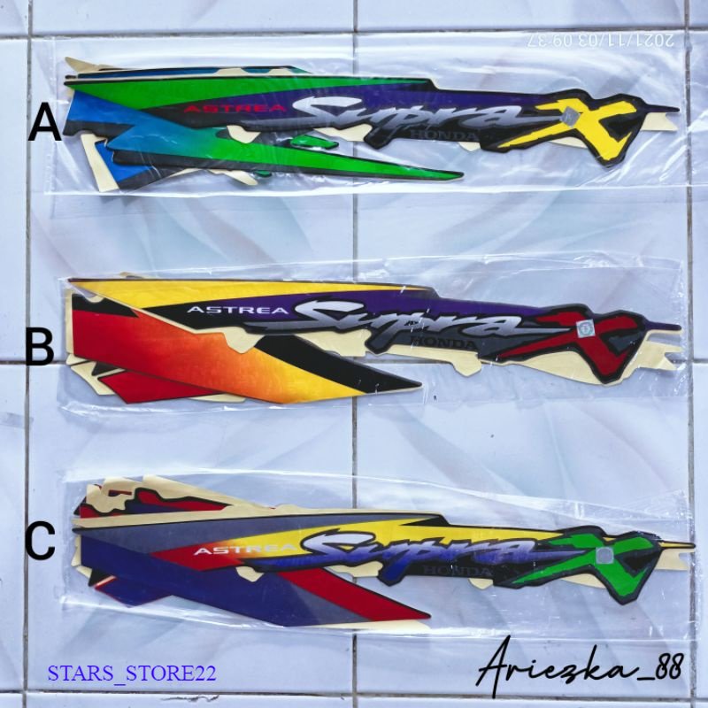 (ORI) Striping supra x 2000 | sticker bodi motor honda supra x lama TERMURAH