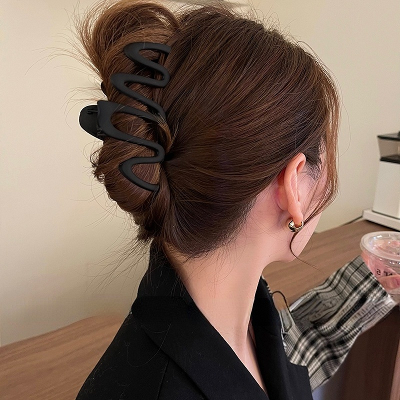 Khaki Series Wave Hair Clip Hair Pin Untuk Wanita Perempuan Hair Extension Clamp Aksesori Rambut