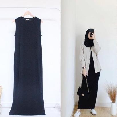 ✫ Inner Dress Span / Inspan Long Dress/ Inner span Varian ✤