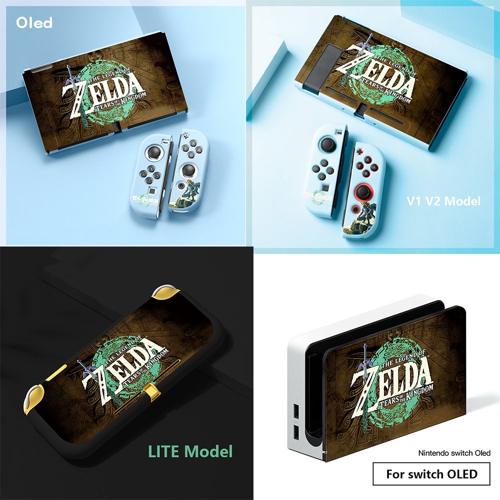 Switch Soft Case Zelda Tears of The Kingdom Nintendo Switch Oled Dan V1 V2 Case Pelindung Zelda Switch Tas Penyimpanan Konsol Game Aksesoris