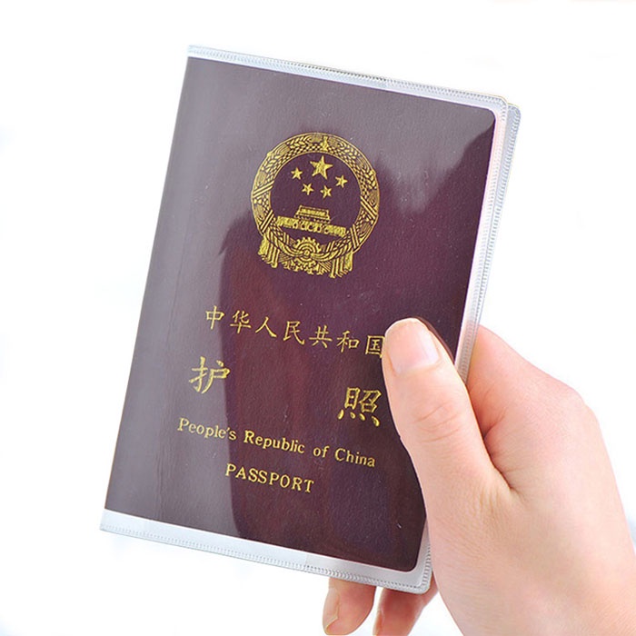 Sampul Paspor Plastik nti Air Waterproof Passport Cover Transparant Penutup Pelindung Paspor