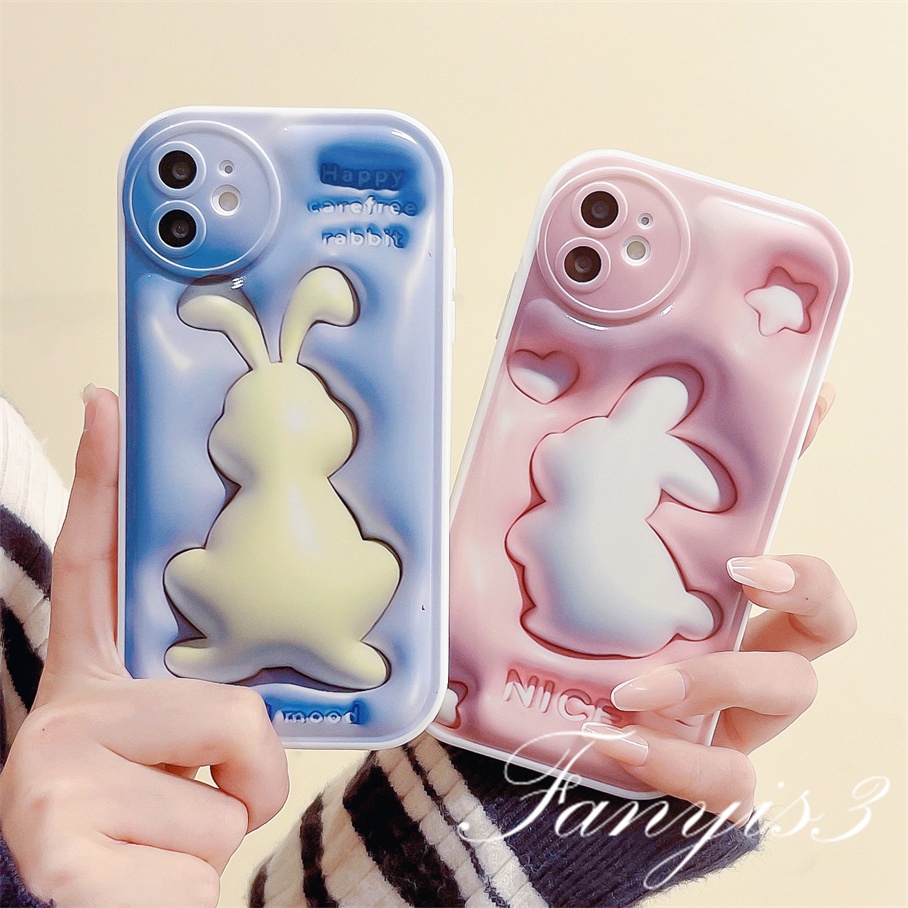 Redmi A1 10C 10A 10 9 9A 9C 9T Note 11 Pro+ 11s 11 10s 10 9s 9 8 Pro Poco X4Pro X3Pro Mi 11 Lite 11T 10TPro 12Pro Rabbit 3D Vision Phone Case TPU Soft Protective Cover