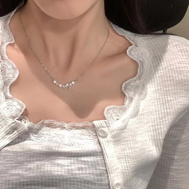 IFYOU Fashion Cinta Ganda Pasangan Kalung Vintage Perak Choker Rantai Liontin Kalung Untuk Wanita Perhiasan Aksesoris