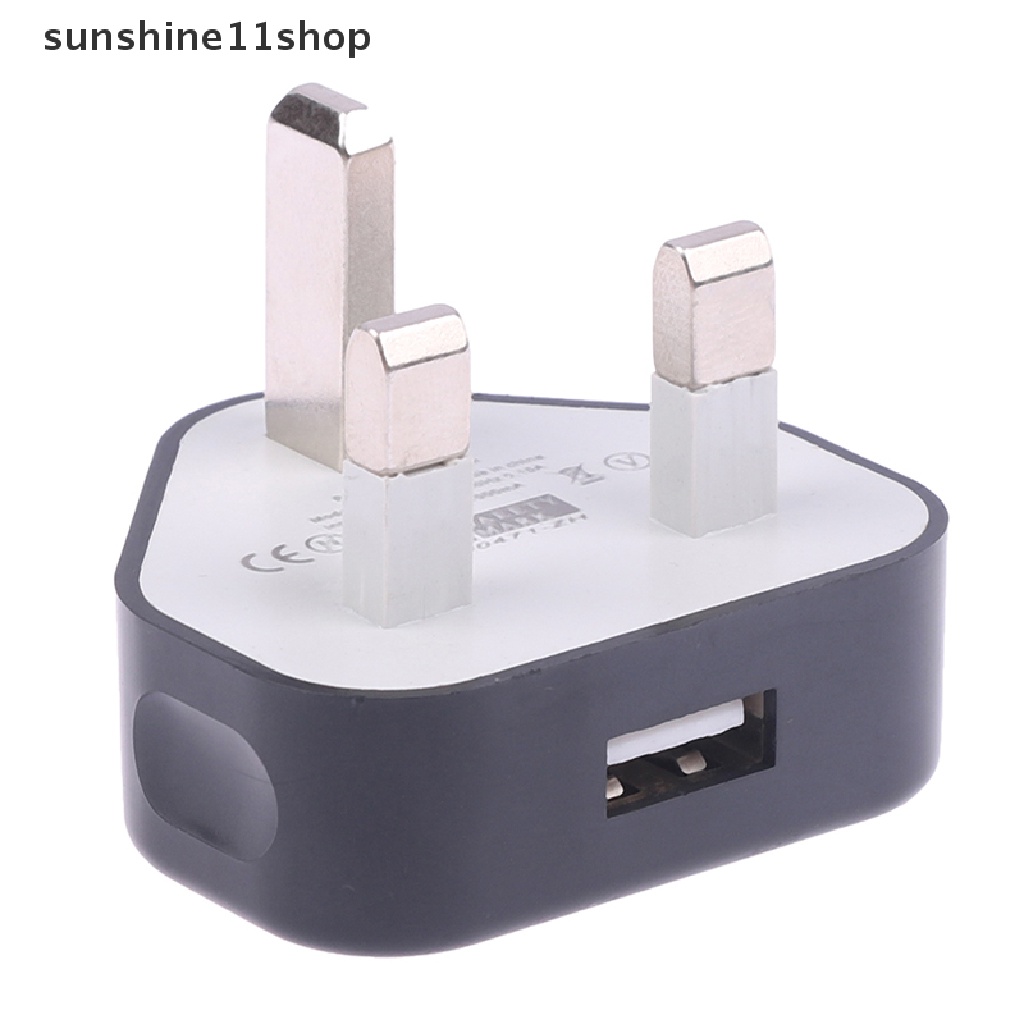 Sho Adaptor Dinding Colokan USB Charger 3pin Portable Dengan 1port Travel Charging N