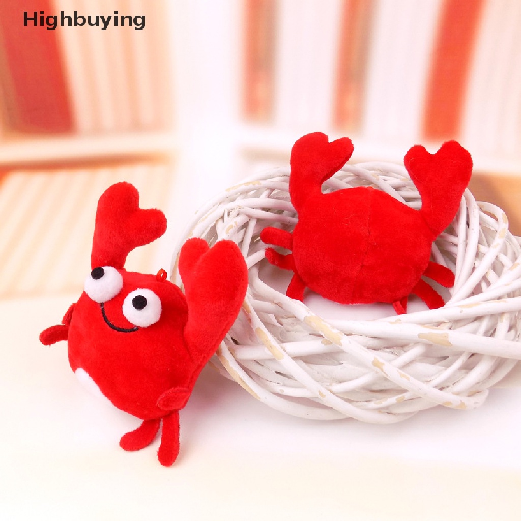 Hbid Boneka Lucu Gantungan Kunci Lobster Merah Mainan Mewah Liontin Kepiting Boneka Binatang PP Katun Mainan Kartun Mewah Liontin Gadis Hadiah Glory