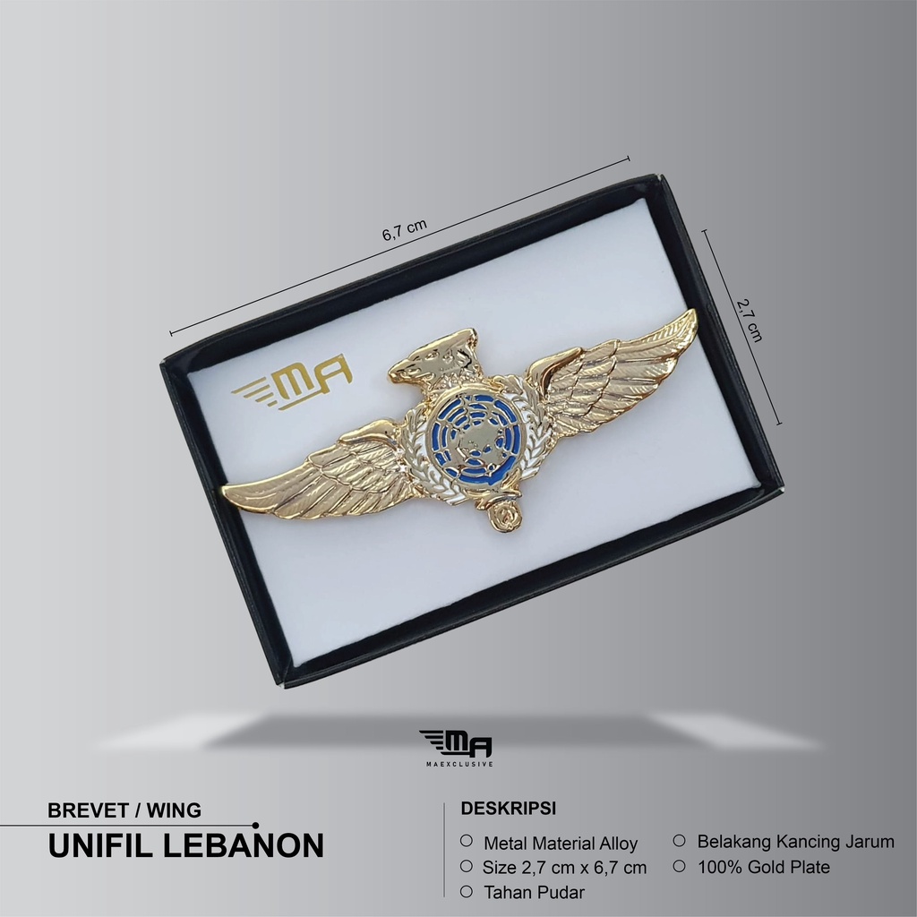 WING UNIFIL LEBANON PDH BRIBVET BREVET PIN UNIFIL LEBANON
