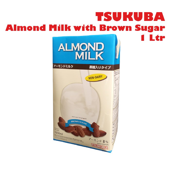 TSUKUBA Almond Milk Brown Sugar (Non Dairy) 1000 ml / Susu Almond 1 Ltr