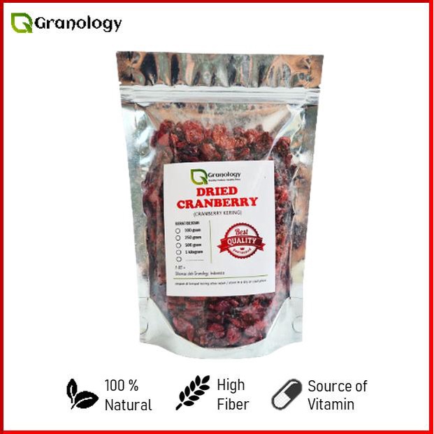 

Cranberry Kering / Dried Cranberry (500 gram) by Granology TERLARIS