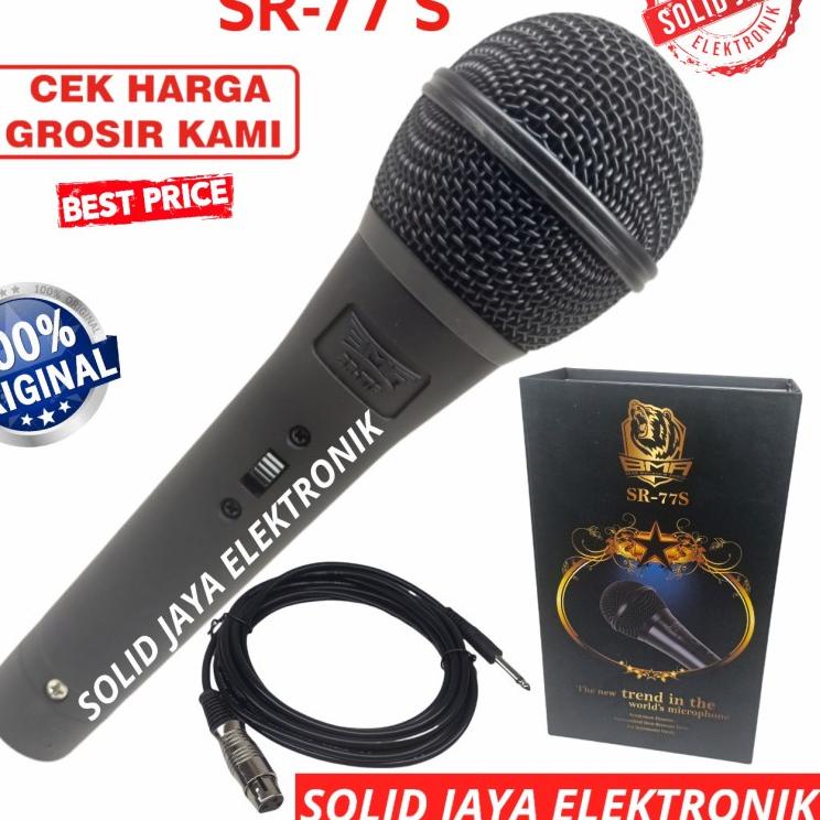 ◘ MIC MICROPHONE BMA SR-77S DYNAMIC KABEL CABLE SR77S SR 77S SR-77S SR-77 SR 77 VOKAL VOCAL KARAOKE 
