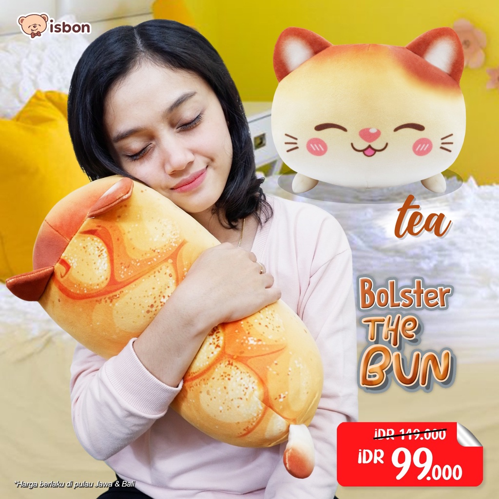 Boneka Bolster Series Kucing The Bun Lucu Bisa Untuk Bantal dan Guling Anak Premium Halus by Istana Boneka