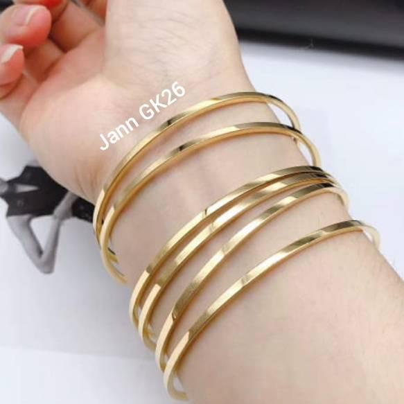 ✦ Gelang keroncong 100% titanium asli isi 6pcs ✽