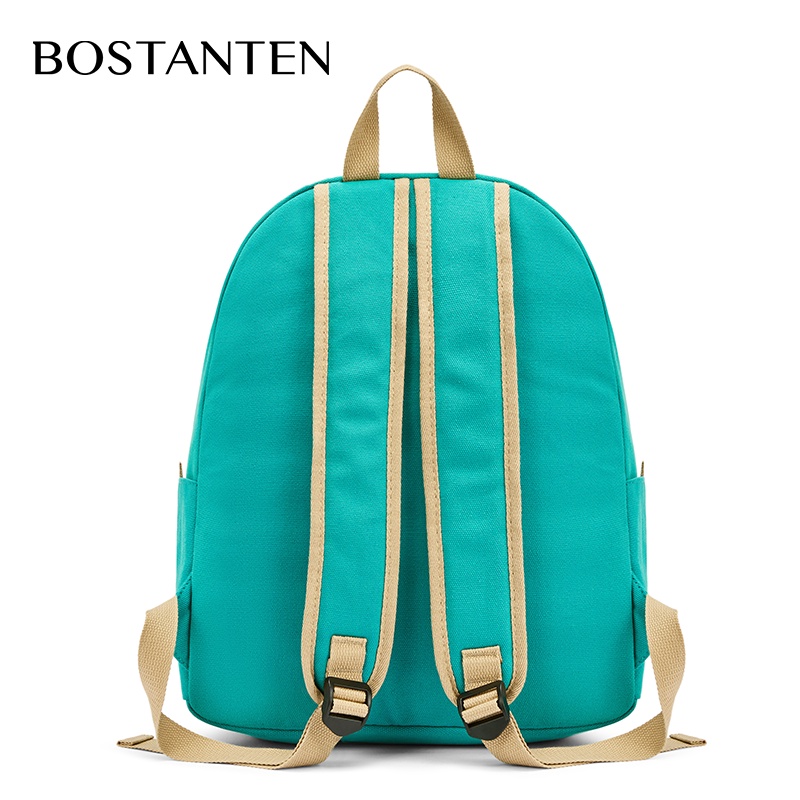 [New Arrival]Bostanten Ransel Pria Ransel Wanita Tas Couple Tas Kanvas Unisex Tas Pelajar Berbagai Warna