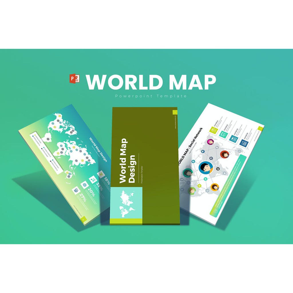 

NS World Map PowerPoint Presentation Slide