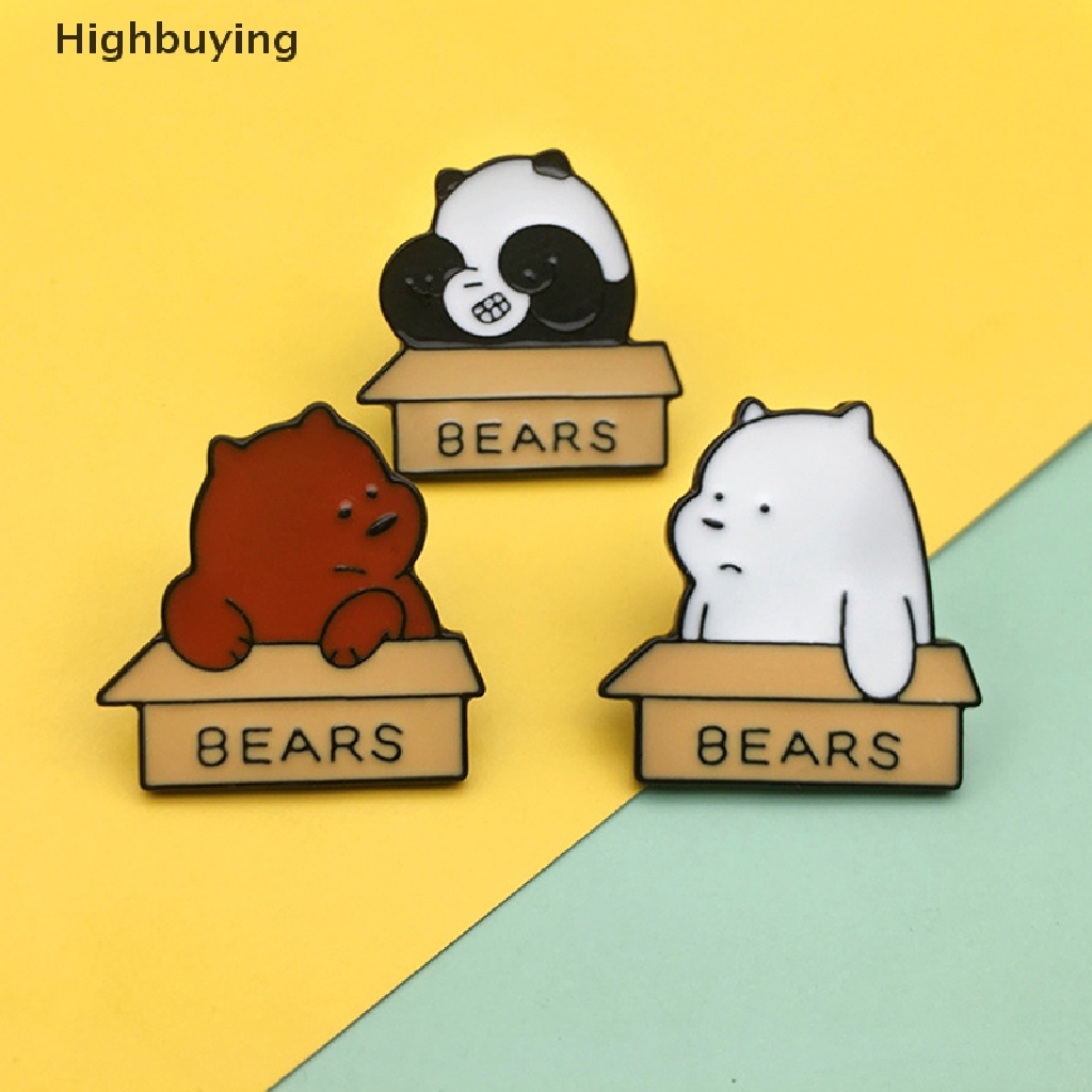 Hbid Panda Kecil Enamel Bros Lencana Pin Tas Kerah Dekorasi Perhiasan Aksesoris Glory