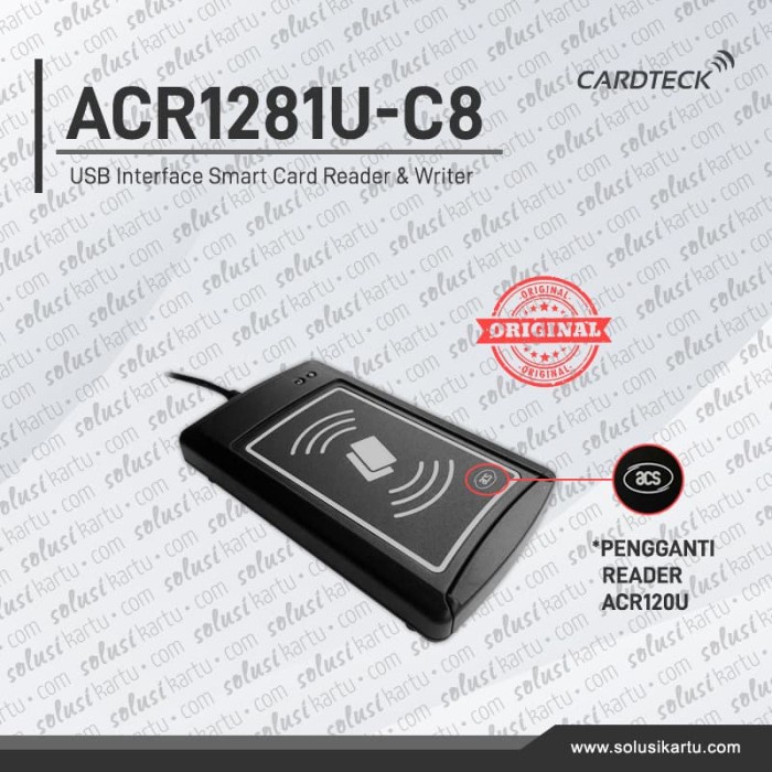 

[[JNT COD]] ACR1281U-C8 CONTACTLESS SMARTCARD READER USB ORI ACS PENGGANTI ACR120U