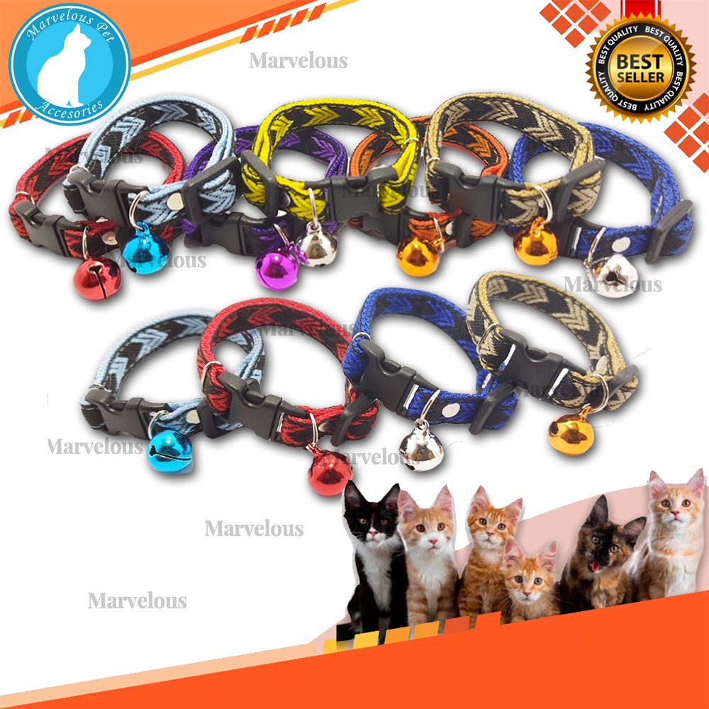 Kalung Kucing Anjing Lucu Motif Panah Lonceng 14 mm