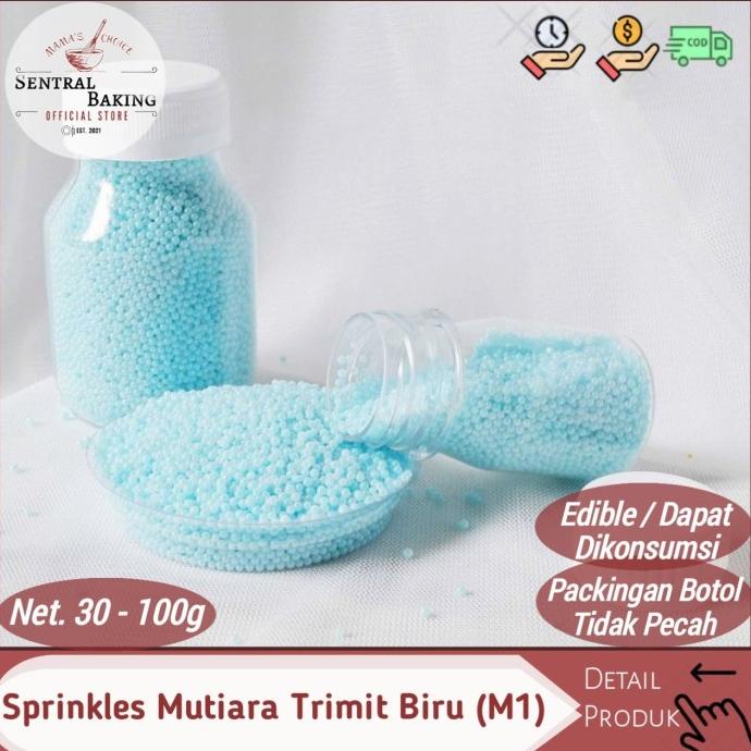 

Sprinkle Kue Mutiara Trimit Biru (M1) / Springkel Springkle Hiasan Kue